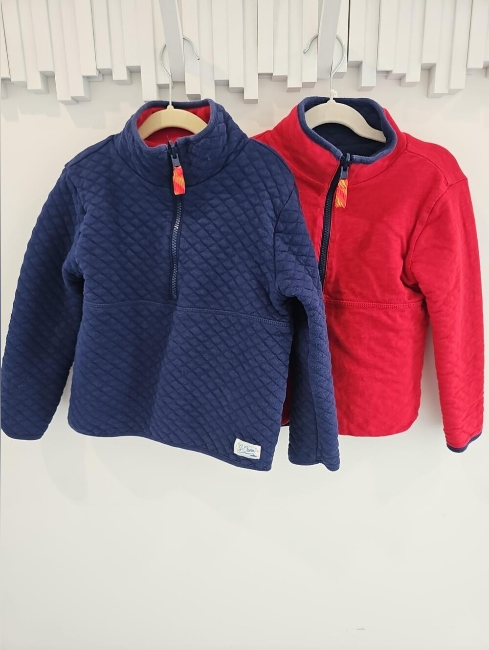 🧥 J.Crew Reversible Quilted Jacket XS 4-5 | Navy & Red